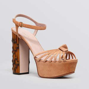 GUCCI Isabeau High Heel Platform Knot Sandal